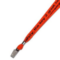 Knit-In Lanyard with 1 Bulldog Clip (18"x3/8")